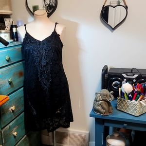 Sexy black lace dress